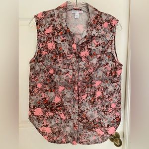 Impulse muted floral sleeveless top
